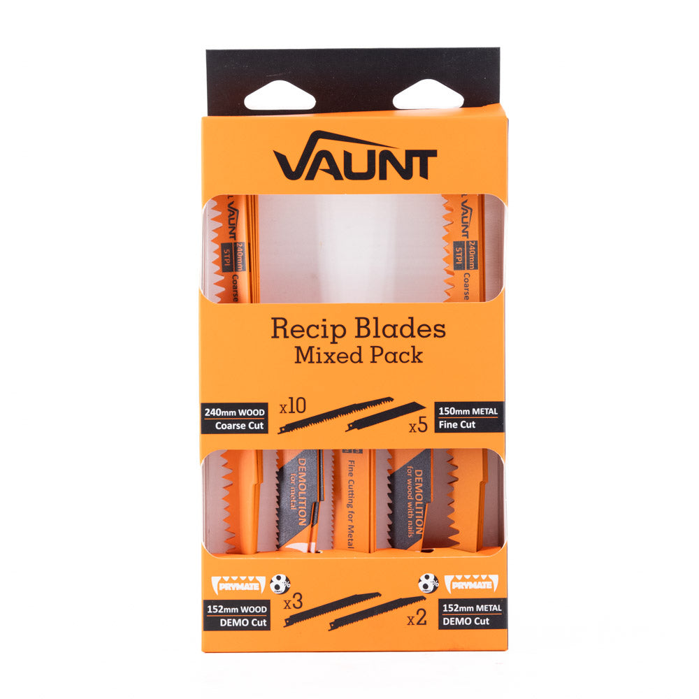 Vaunt  V1353011 Recip Saw Blade Set (Wood, Metal & Demolition) – Pack of 20