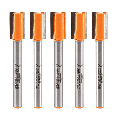Vaunt v1355015 Straight Router Cutter Set 1/4″ Shank – Pack of 5 (TR12 12mm x 70mm)
