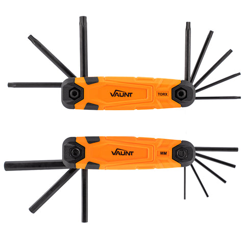 Vaunt V1422002 Metric and Torx 16 Piece Folding Hex Key Set