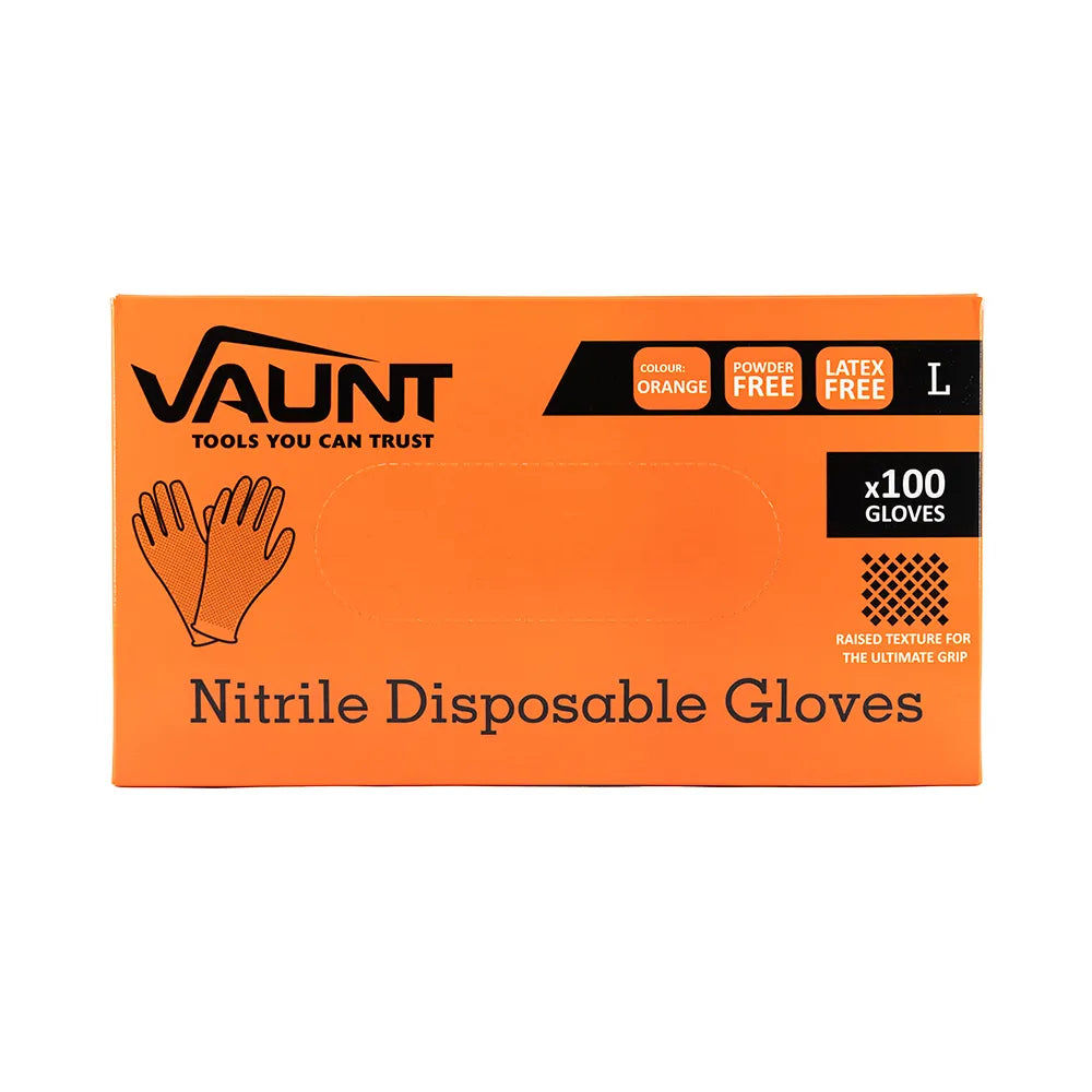 Vaunt V2307030 Nitrile Disposable Gloves – Pack of 100