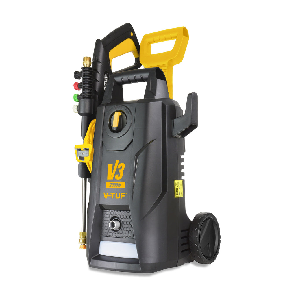 V-TUF V3 240 X2 2175psi 150Bar, 7.5L/min DIY Portable Electric Pressure Washer - HI-VIS HOSE & CABLE