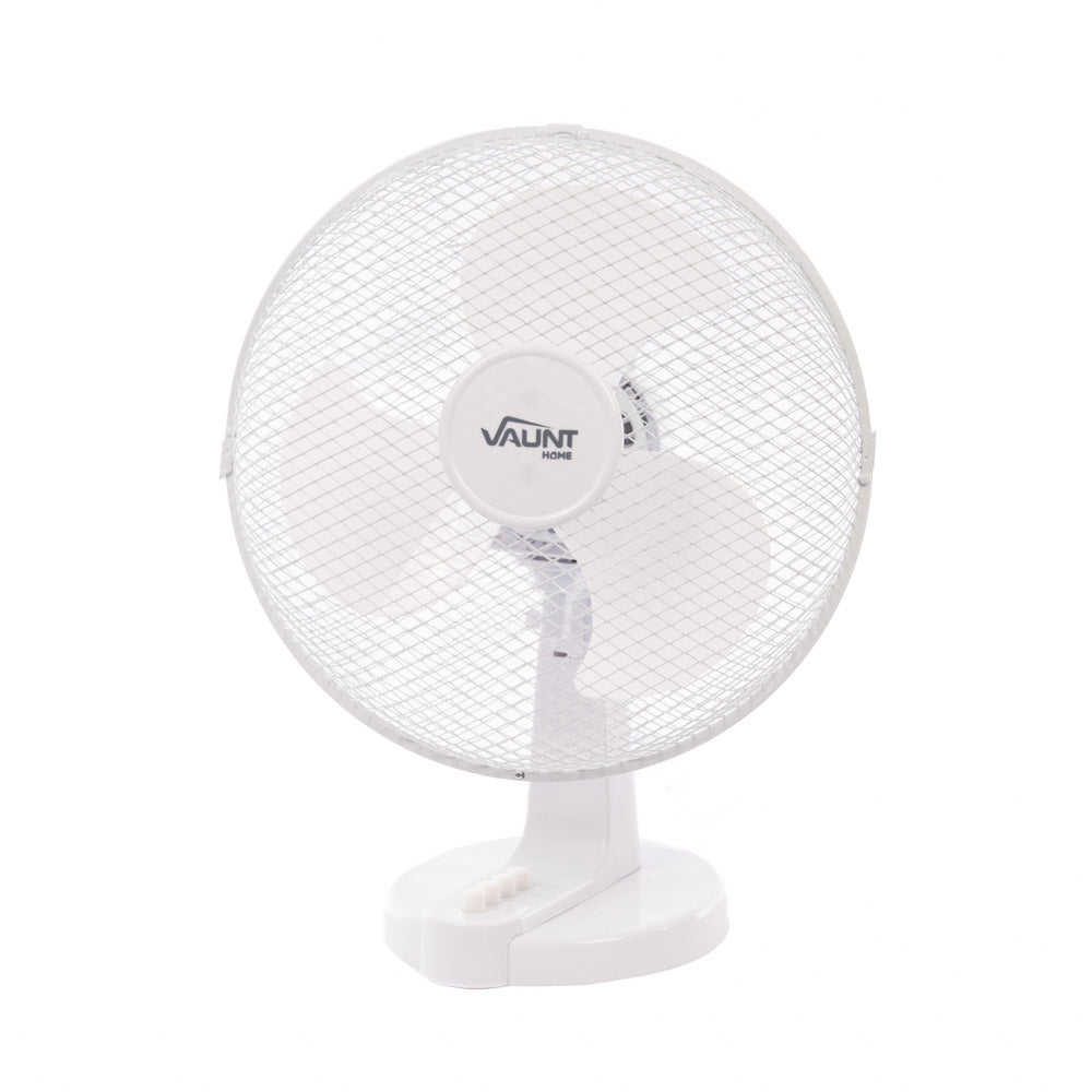 Vaunt V1709016 Home 12" White Desk Fan