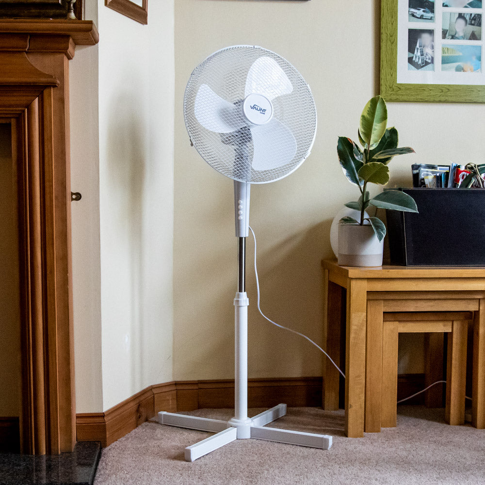 Vaunt H1709017 Home 16" White Floor Standing Fan