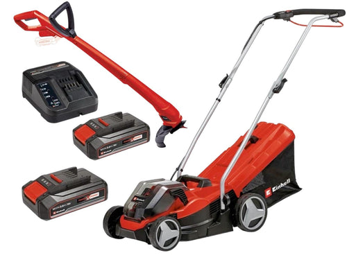 Einhell lawn mower + strimmer kit GE-CM 36/33 GC-CT 18/24 36V 2 x 2.5Ah Li-ion