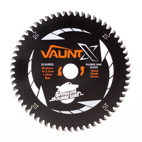 Vaunt  X X1310022  160mm x 20mm 60T TCT Circular Plunge Saw Blade