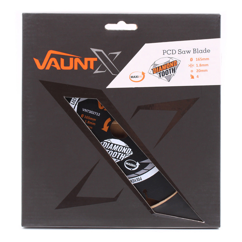 Vaunt X  X1310041 165mm x 20mm 4 Diamond Teeth PCD Circular Saw Blade