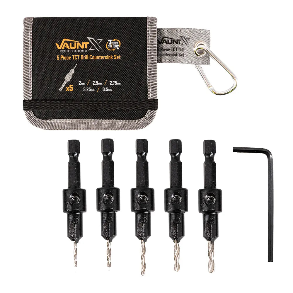 Vaunt X 5 Piece TCT Drill Countersink Set X1318001