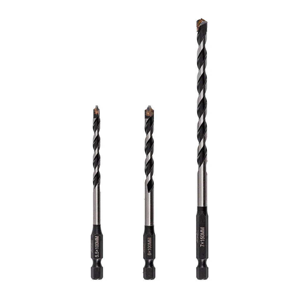 Vaunt X x1327045 Premium Multi Material Drill Bit Set – 5.5mm 6mm 7mm x 100/150mm 3pc