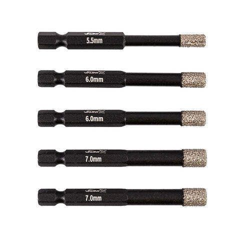 Vaunt X1332015 Vaunt X Wax Filled Diamond Tile Drill Bit Set – 5 Piece