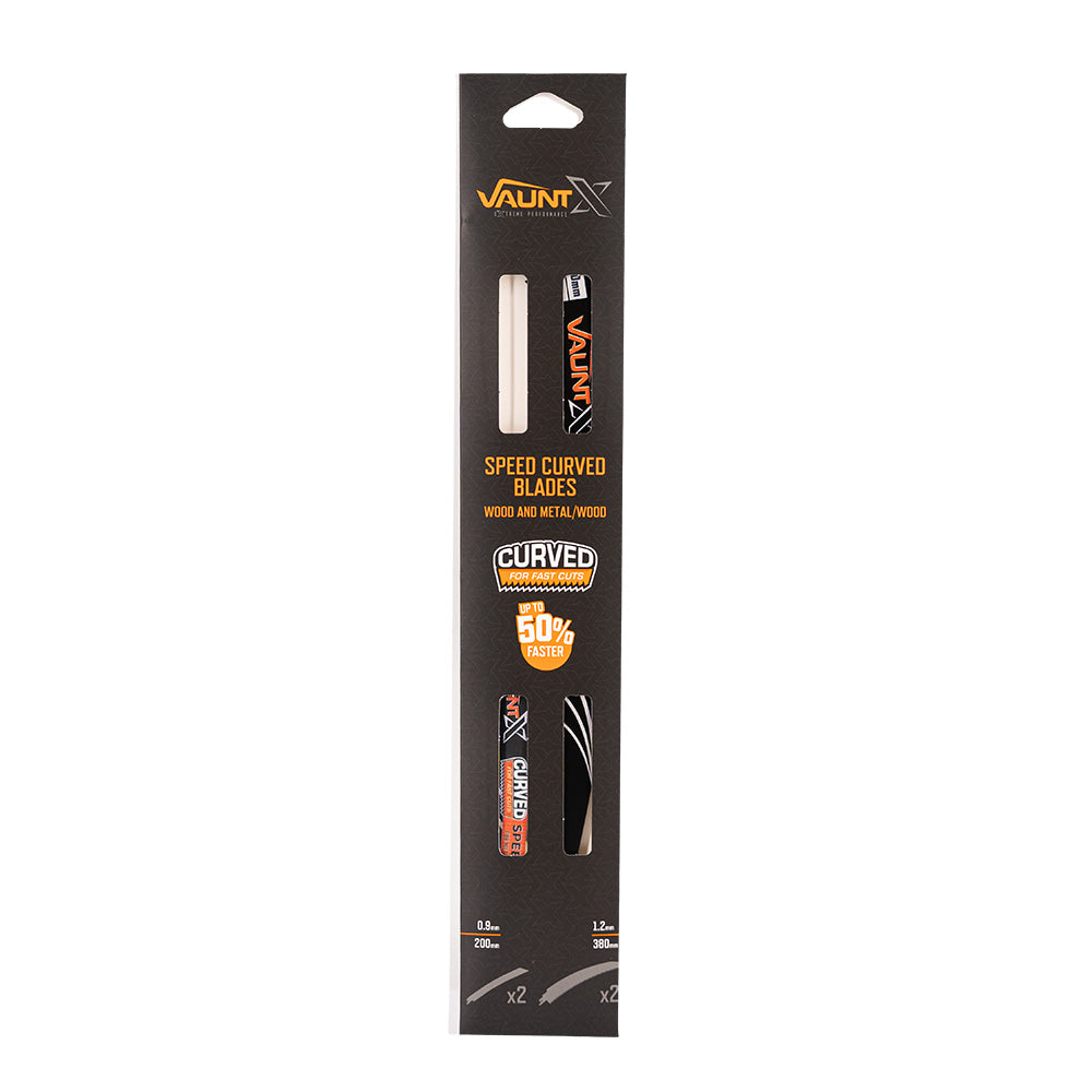 Vaunt X1353030 Vaunt X 200mm & 380mm Speed Performance Curved Recip Saw Blades – 4 Pack