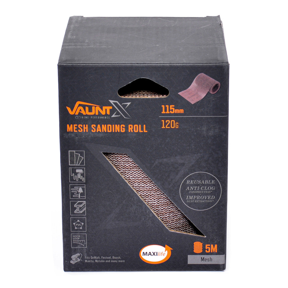 Vaunt X  X1357061 115mm x 5m 120 Grit Mesh Net Sanding Roll