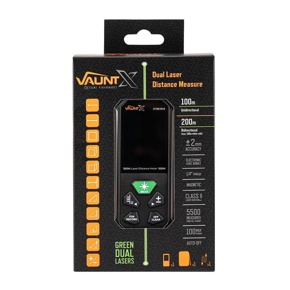 Vaunt X X1501015 Professional 100/200m Bi-Lateral Distance Estimator – Green
