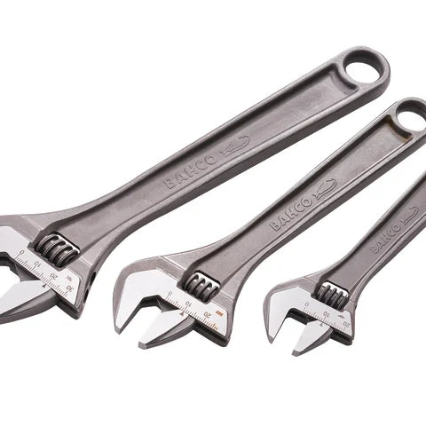 Bahco BAHADJ3 3 Piece Adjustable Wrench Set (8070/71/72)