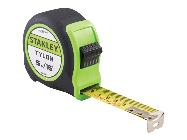 Stanley 5m (16ft) Hi-Vis Tylon Tape XMS24HVTAPE5