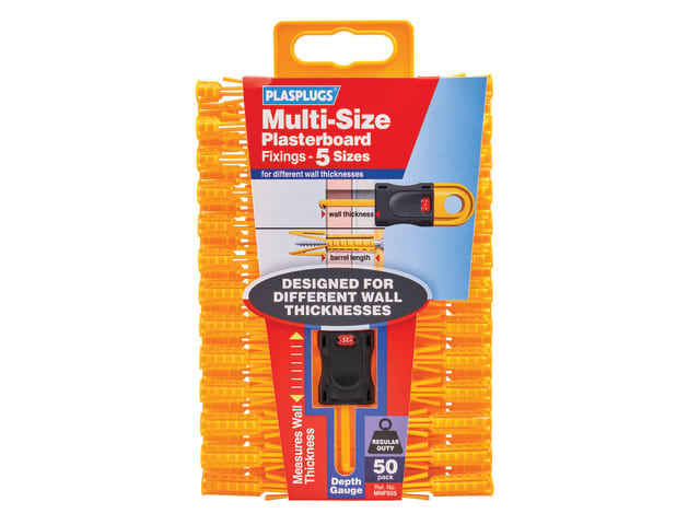 Plasplugs Multi-Size Plasterboard Fixings XMS24PLUG2