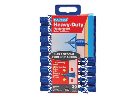 Plasplugs Heavy Duty Plasterboard Fixings XMS24PLUG6