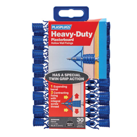 Plasplugs Heavy Duty Plasterboard Fixings XMS24PLUG6