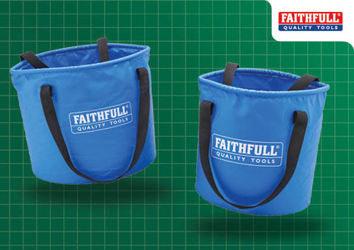 Faithfull XMS25BUCKET 12L & 20L COLLAPSIBLE BUCKET TWIN PACK