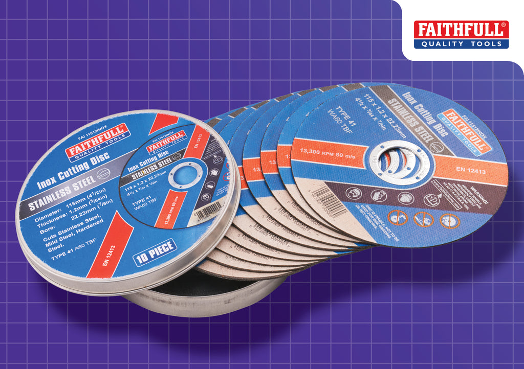 Faithfull XMS25CUTOFF INOX CUT OFF WHEEL 115MMX1.2X22M/P(10)