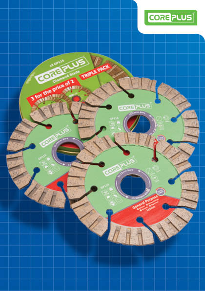 Coreplus XMS25DB115 3PC 115mm Diamond Blade Triple Pack