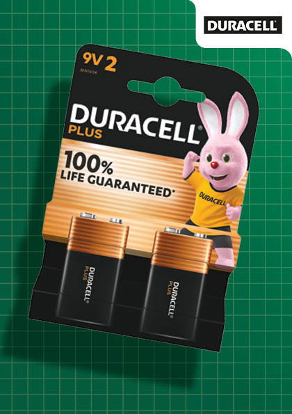 Duracell XMS25DUR9V Duracell Plus Power 9V 2pk