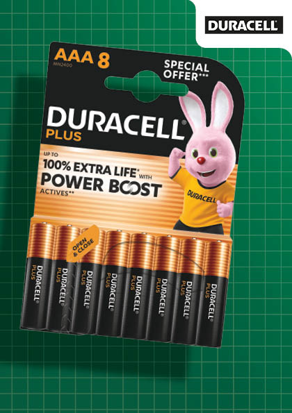 Duracell XMS25DURAAA8 Duracell Plus Power AAA 8pk Special