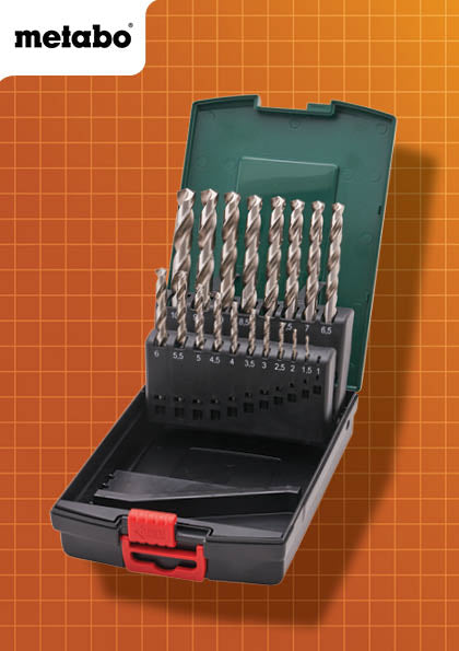 Metabo XMS25HSSSET HSS-G plastic case SP, 19 pieces