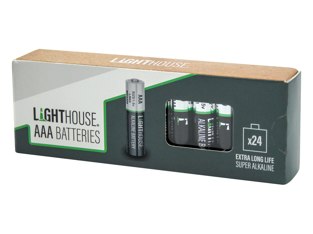 Lighthouse XMS25LHBAT3A ALKALINE BATTERIES AAA-LR6 (24)