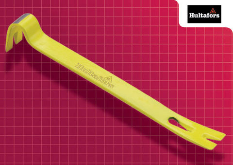 Hultafors XMS25MINIBAR Hi-Vis Mini Wrecking Bar 175mm for nail pulling, prying, and tight-space work.