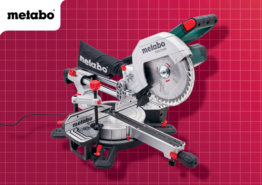 Metabo XMS25MITRE KGS 216 M 240V, 8” Single Bevel Sliding Mitre Saw
