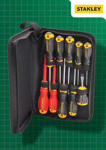 Stanley XMS25SDSET10 10pcs Screwdriver Set (inc VDE) in wallet