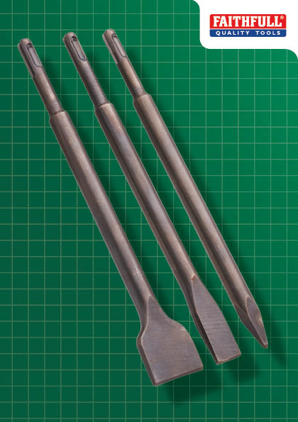 Faithfull XMS25SDSSET FAI/FULL SDS + CHISEL SET 3PC