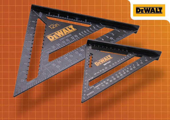 DeWALT XMS25SQTWIN DWHT Rafter Square 7 & 12"