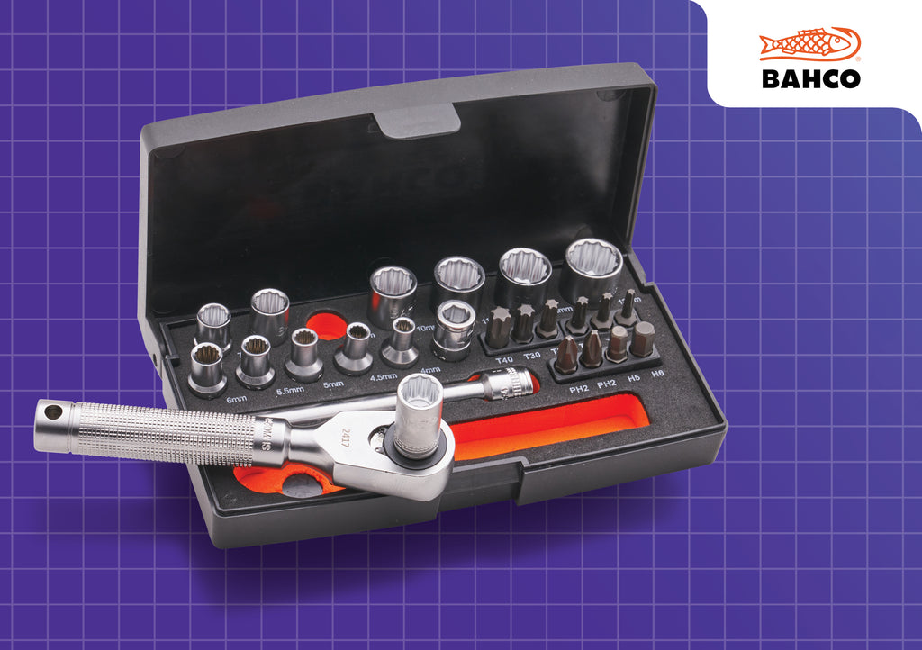 Bahco XMS25SS14 1/4" Socket Set - Black Edition