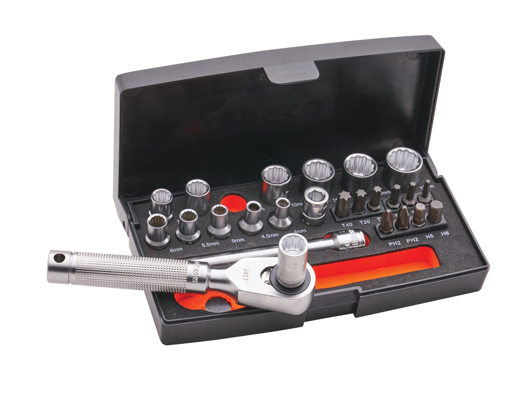 Bahco XMS25SS14 1/4" Socket Set - Black Edition