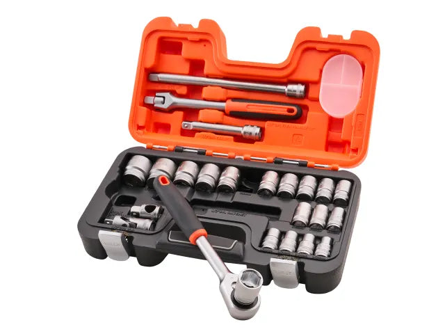 Bahco XMS26S240 1/2in Drive Socket Set (24 Piece)