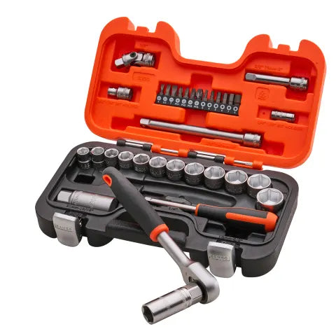 Bahco XMS26S330 1/4in & 3/8in Drive Socket Set (34 Piece)