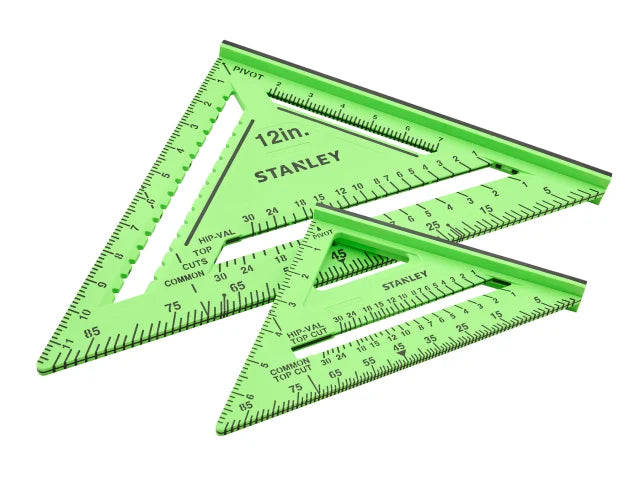 Stanley XMS26SQUARES 175 & 300mm (7 & 12in) Hi-Vis Square Twin Pack