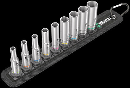 Wera 05004525001 Belt A Deep 1 socket set, 1/4