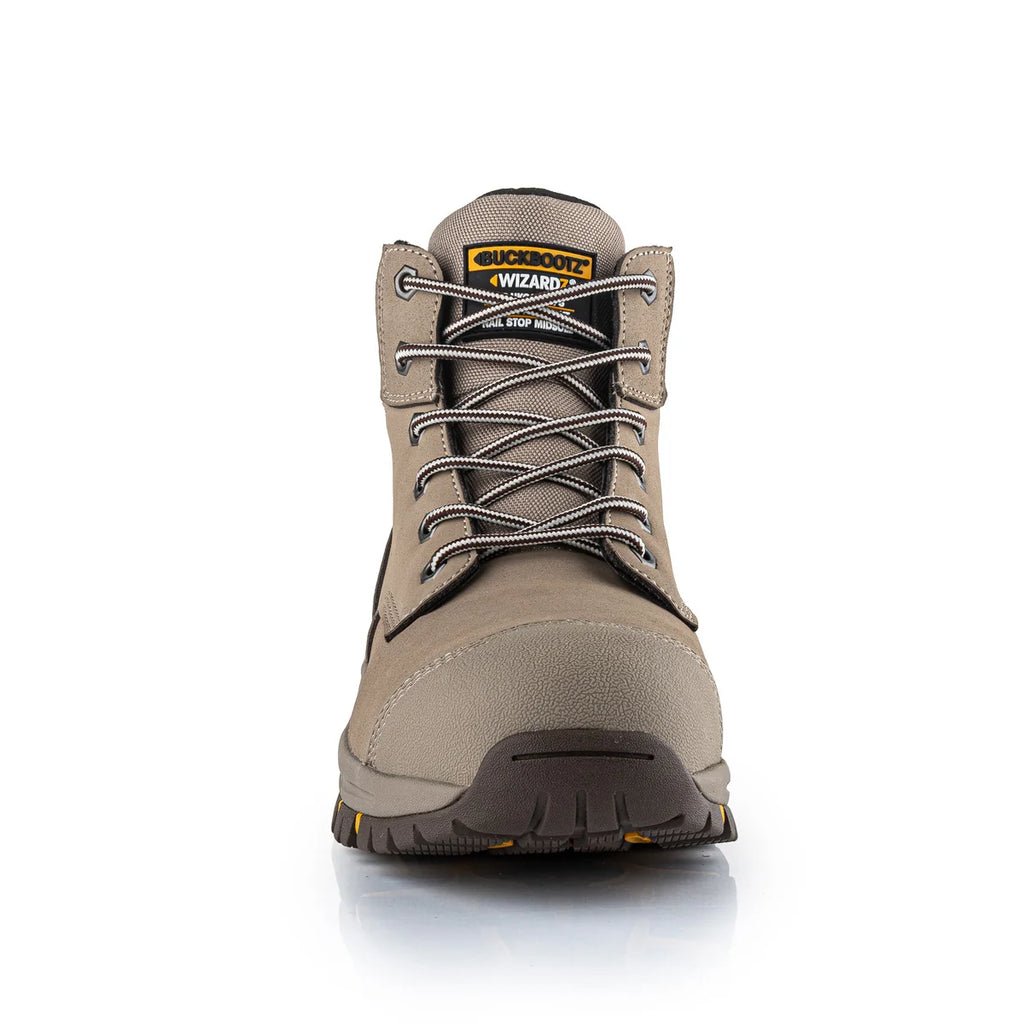 Buckbootz WIZL1STN wizardz Nubuckz Lace Boot, stone