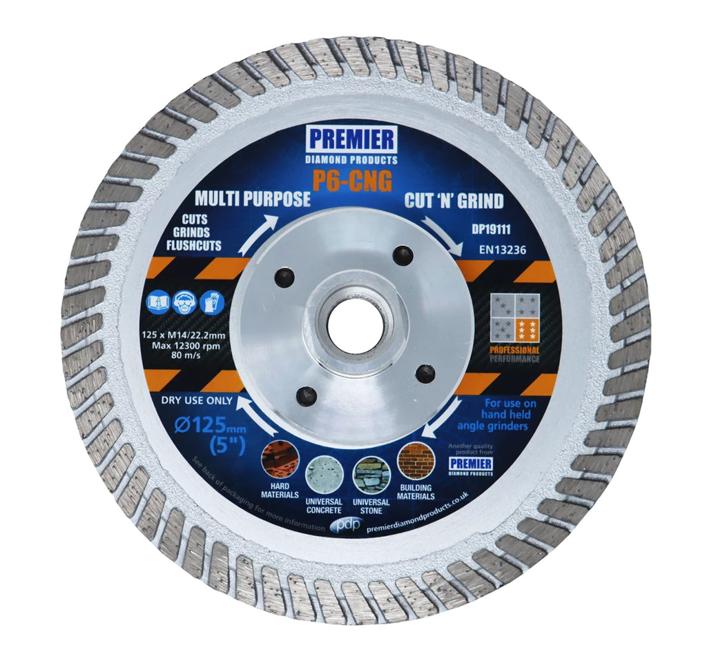 PDP P6-CNG 115MMxM14 cut 'n' grind blade multi material DP19110