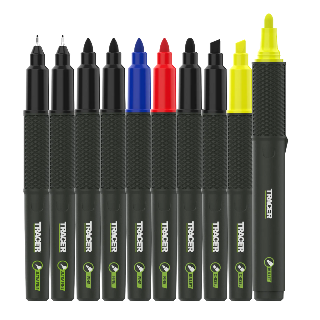 Tracer TPMK10 2.0 Permanent Marker 10pc Kit with Case