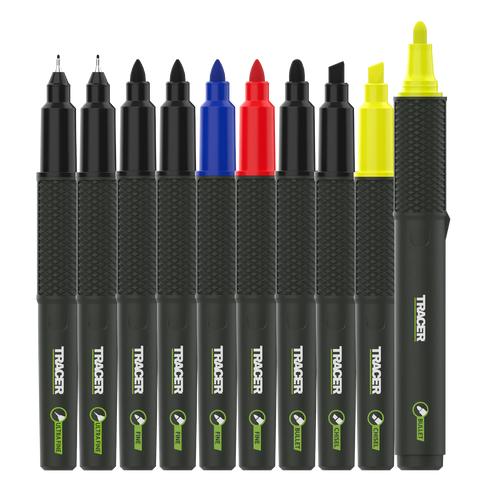 Tracer TPMK10 2.0 Permanent Marker 10pc Kit with Case