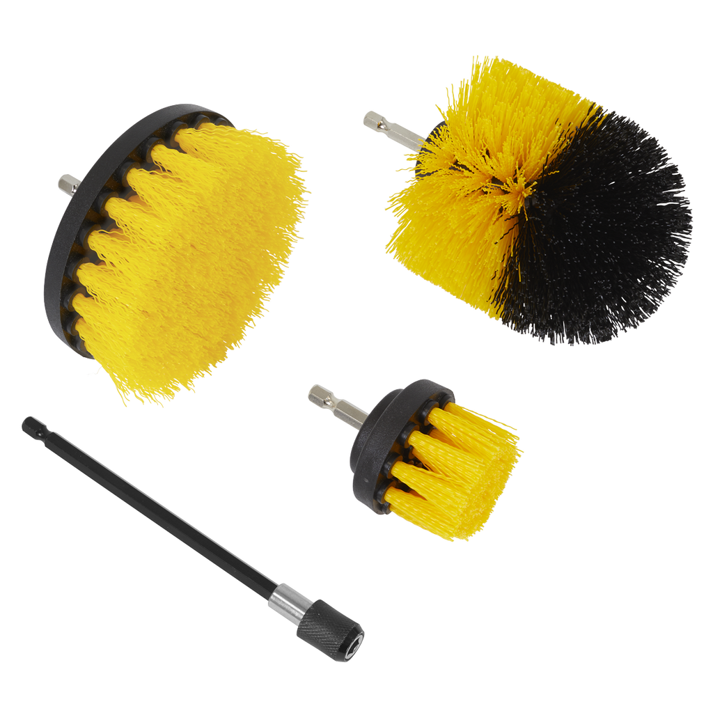 Sealey Drill Brush Set cleaning 4pc DBS4