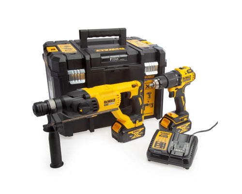 DeWalt DCK2070M2T 18v XR SDS+ drill + Combi Drill Twin Kit 2x 4Ah REFURB