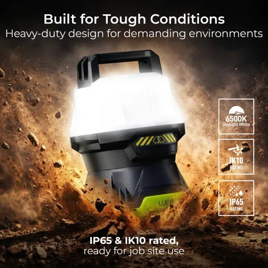 Luceco LWHOAV400G65-01 18V-20V LED 4000lm 360° Area Work Light