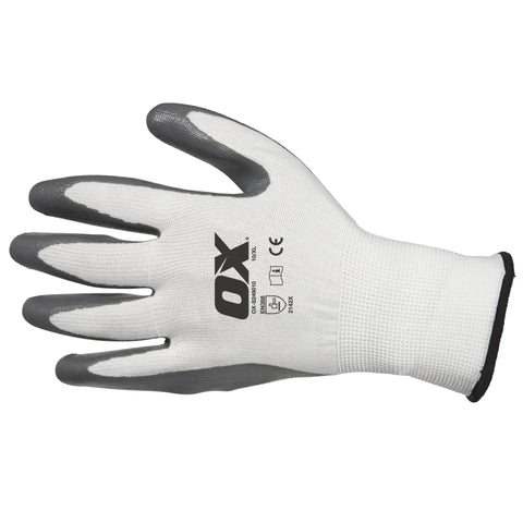 OX OX-S249009 Nitrile Flex Gloves - Size 9 L