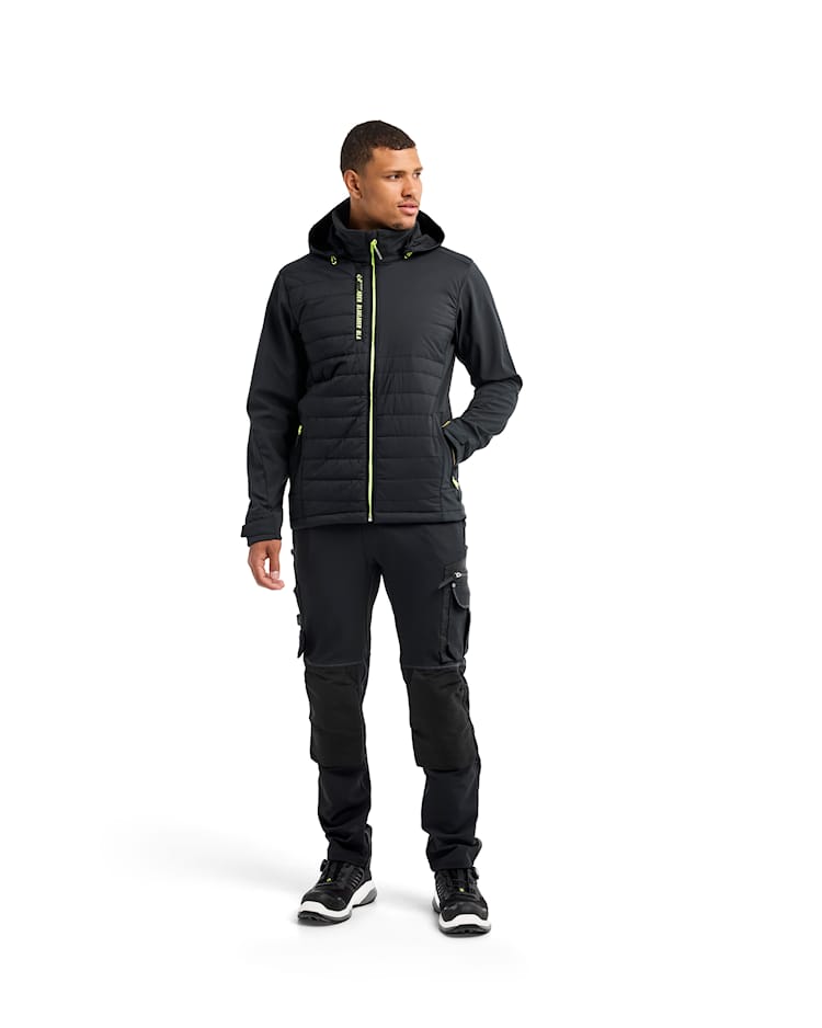 Blaklader 4743 Quilted Hybrid Jacket - Black/Hi-vis yellow (9933)