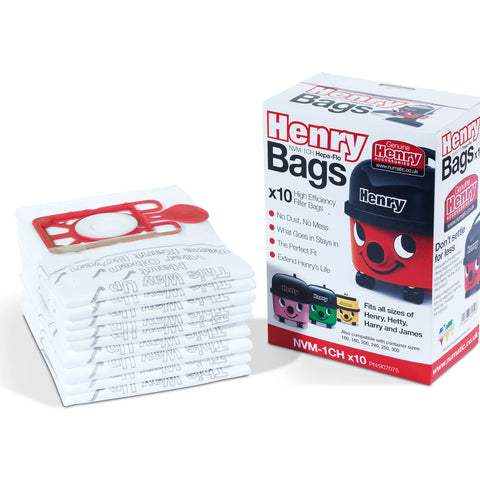 Numatic NVM-1CH 604015 HEPA-FLO High Efficiency Filter Bags (Pack of 10)