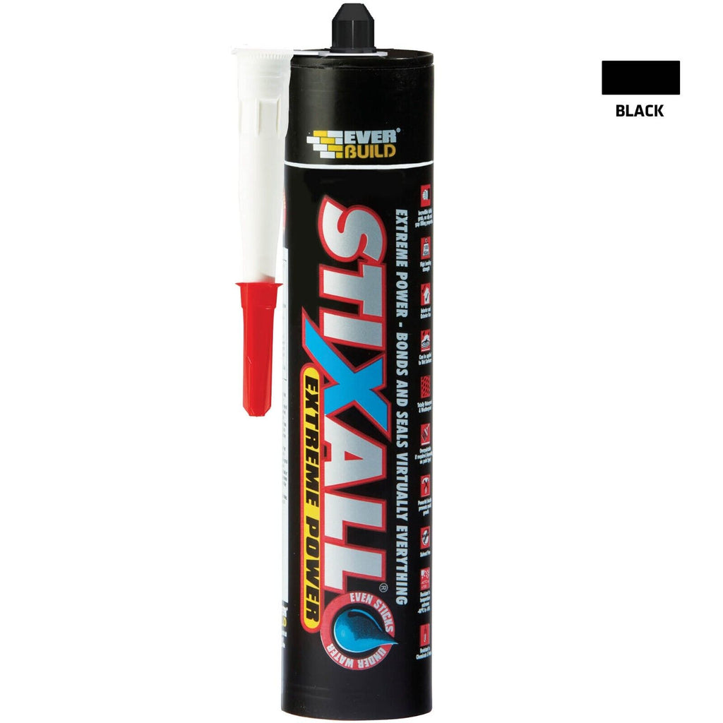 Everbuild Stixall Extreme Power Cartridge Black 290ml 483107x12 12 pack